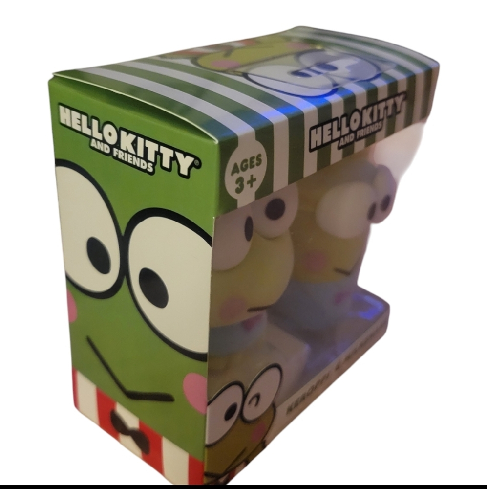 NIB Collectible Hello Kitty & Friends Keroppi & Milkshake Figurines Flocked 3+ - Picture 3 of 9